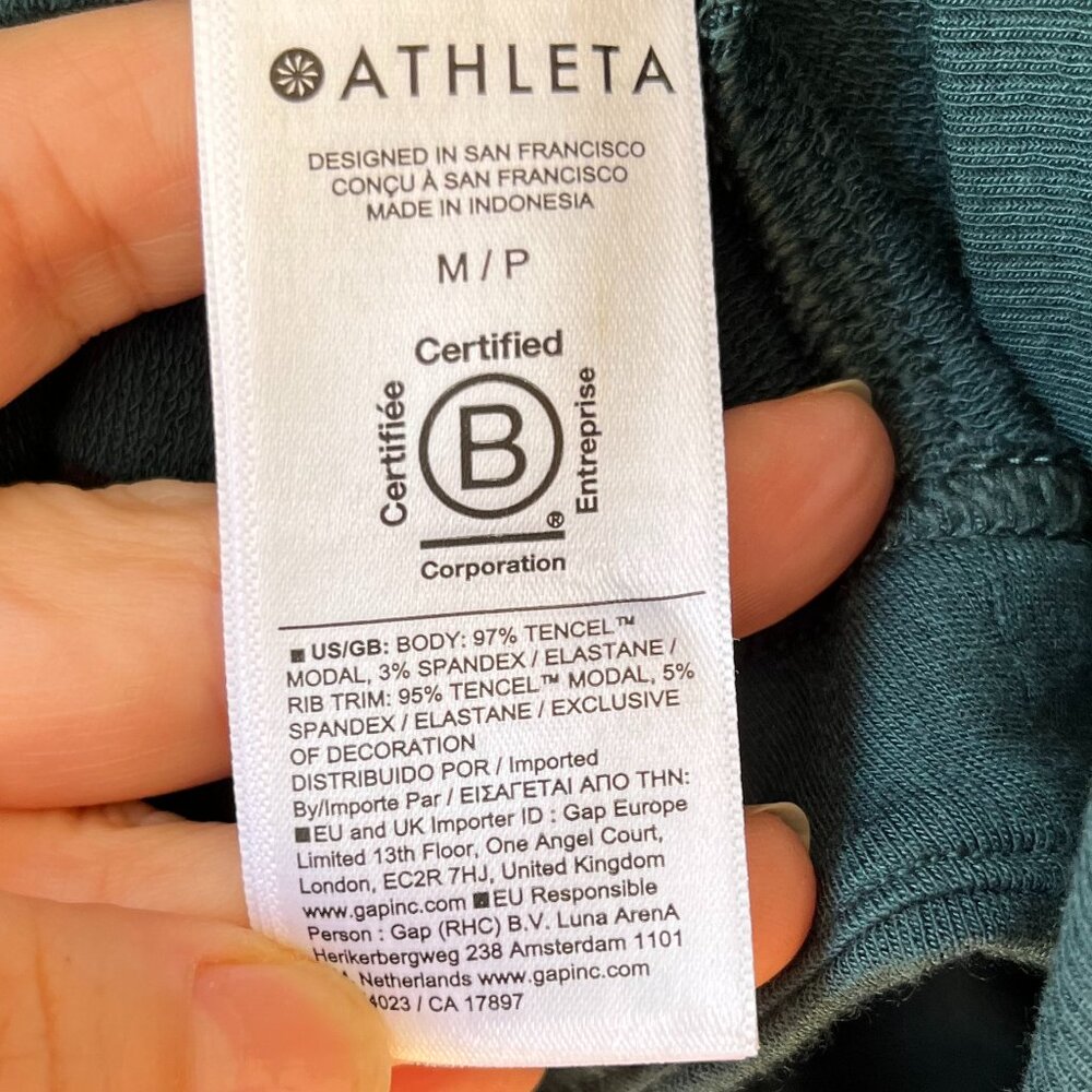 Athleta Forest Green Draped Open-Front Cardigan - Picture 8 of 8